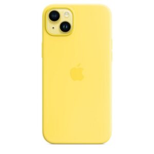 Apple Original iPhone 14 Plus Silikon Case mit MagSafe Kanariengelb