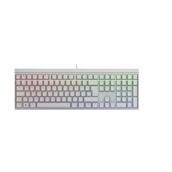 Cherry MX Board 2.0S kabelgebundene Gaming Tastatur weiß DE Layout rot