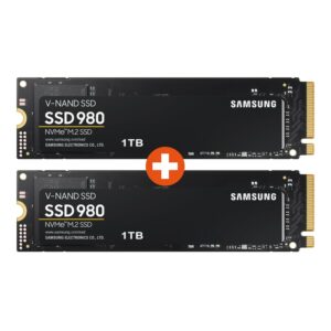 Samsung 980 Interne NVMe SSD 1 TB M.2 2280 PCIe 3.0 V-NAND TLC im Doppelpack